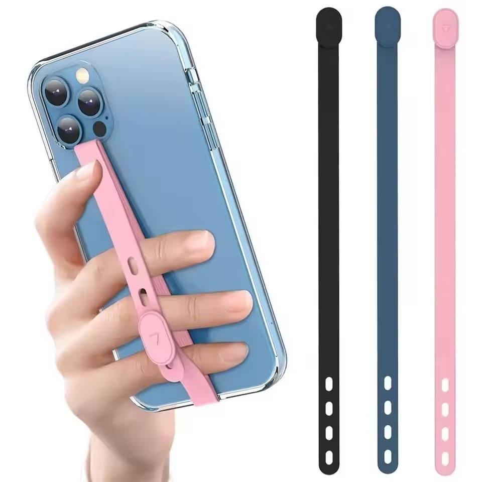 Elastic Waistband Roll - Draagbare siliconen telefoonriem Verstelbare anti-verloren telefoonhoes
