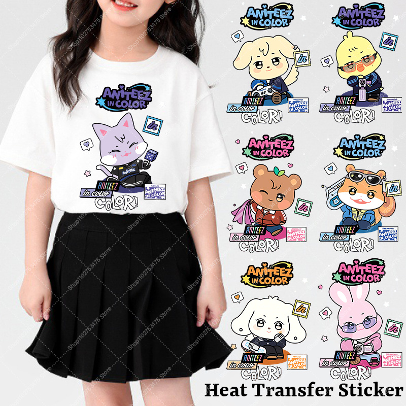 Iron On Patch - Cartoon Creatieve Warmteoverdracht Sticker Anime ATEEZS