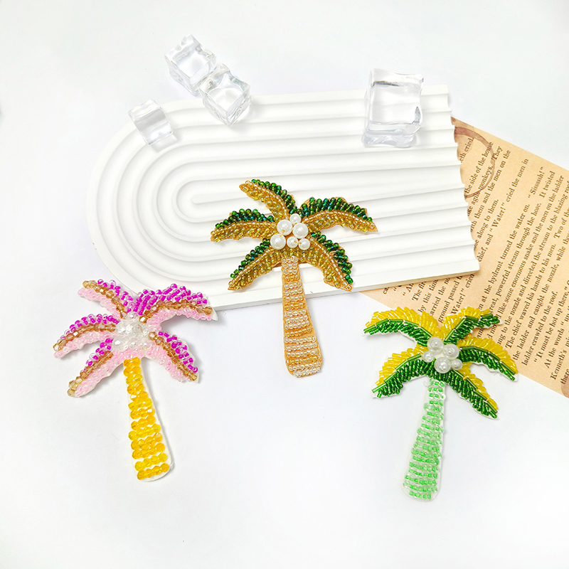 Iron On Patch - 1Pc 3D Kokospalm Beaded Patch Naai