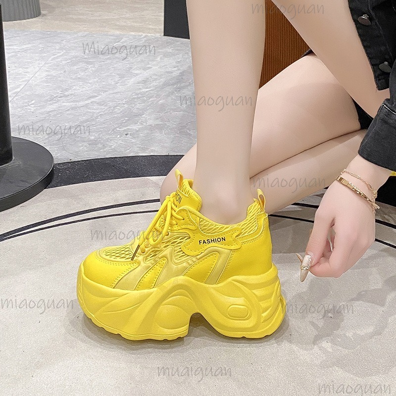 Sewing Cloth - Dames Mesh Ademende Chunky Platform Sneakers