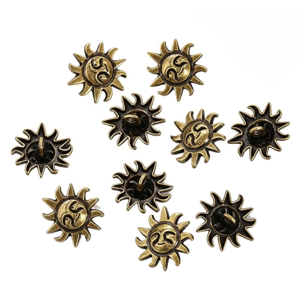 Button Hole Cutter - 10 stuks Metalen Hemelse Zon Gezicht