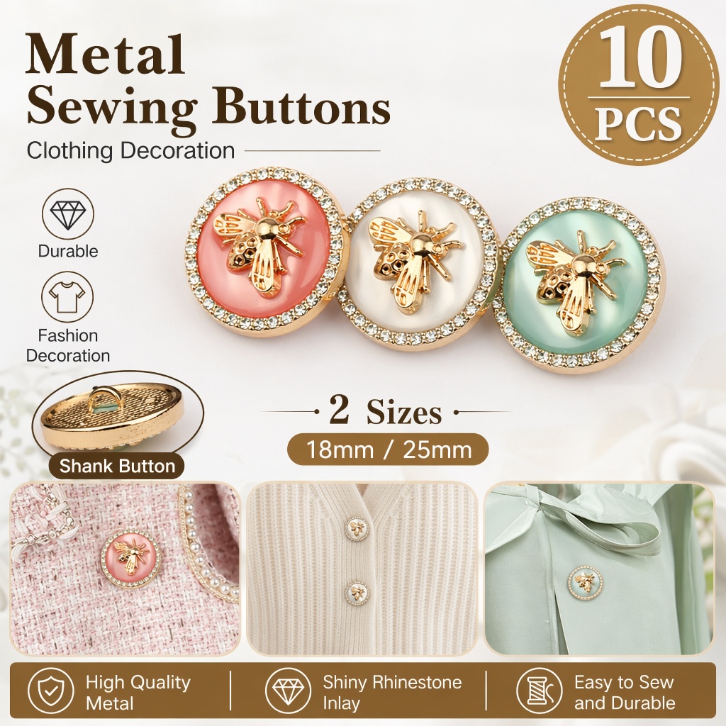 10 stuks strass bijen metalen  - Button Hole Cutter recensie en prijs