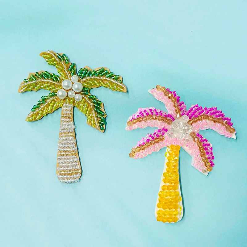 1Pc 3D Kokospalm Beaded Patch  - Iron On Patch recensie en prijs