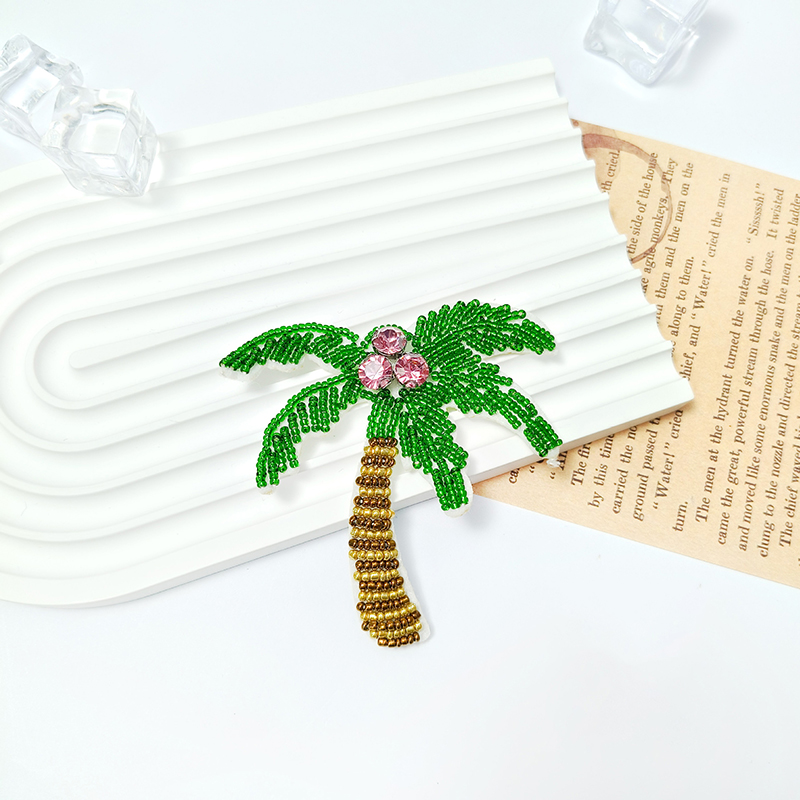 1Pc 3D Kokospalm Beaded Patch  - Iron On Patch recensie en prijs