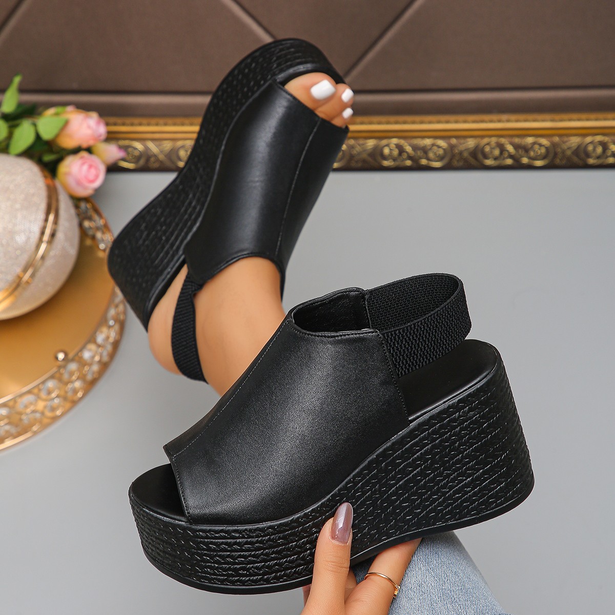 Vrouwen Sandalen Hoge Kwalitei - Elastic Waistband Roll recensie en prijs